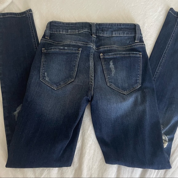 Dark Wash Ripped Jeans - Picture 2 of 3